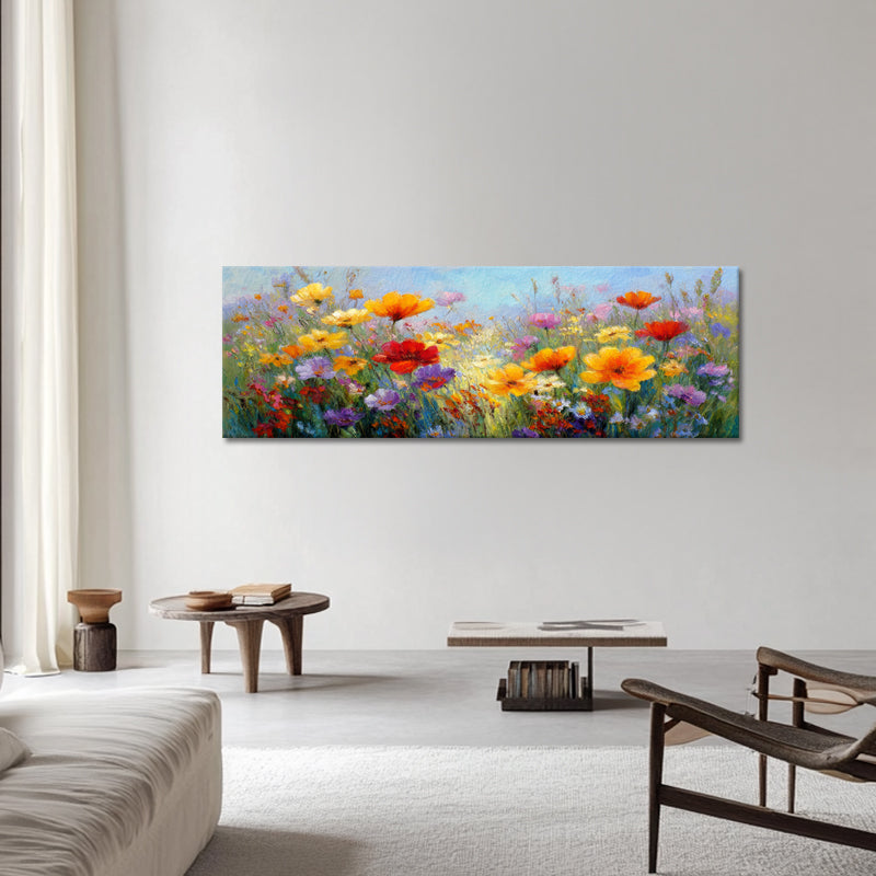 Panorama Buntes Blumenfeld