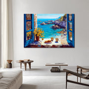 Rustgevend interieur aan zee