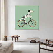 Hund auf dem Fahrrad