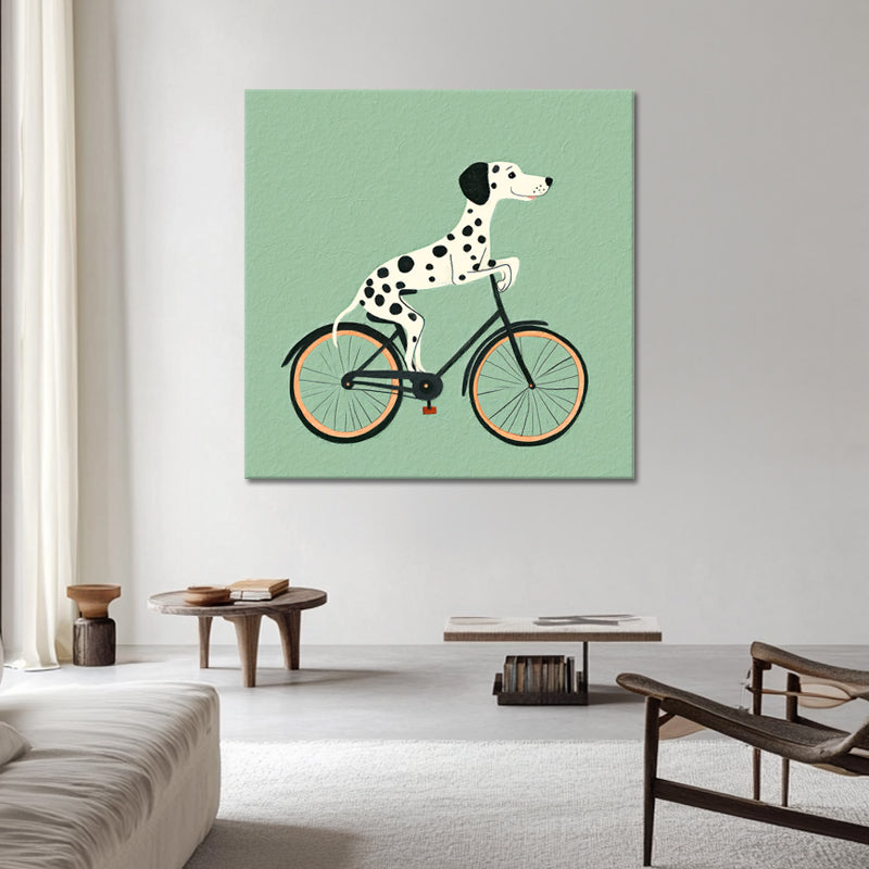 Hund auf dem Fahrrad