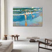Kinder am Meer, Strand von Valencia – Joaquín Sorolla
