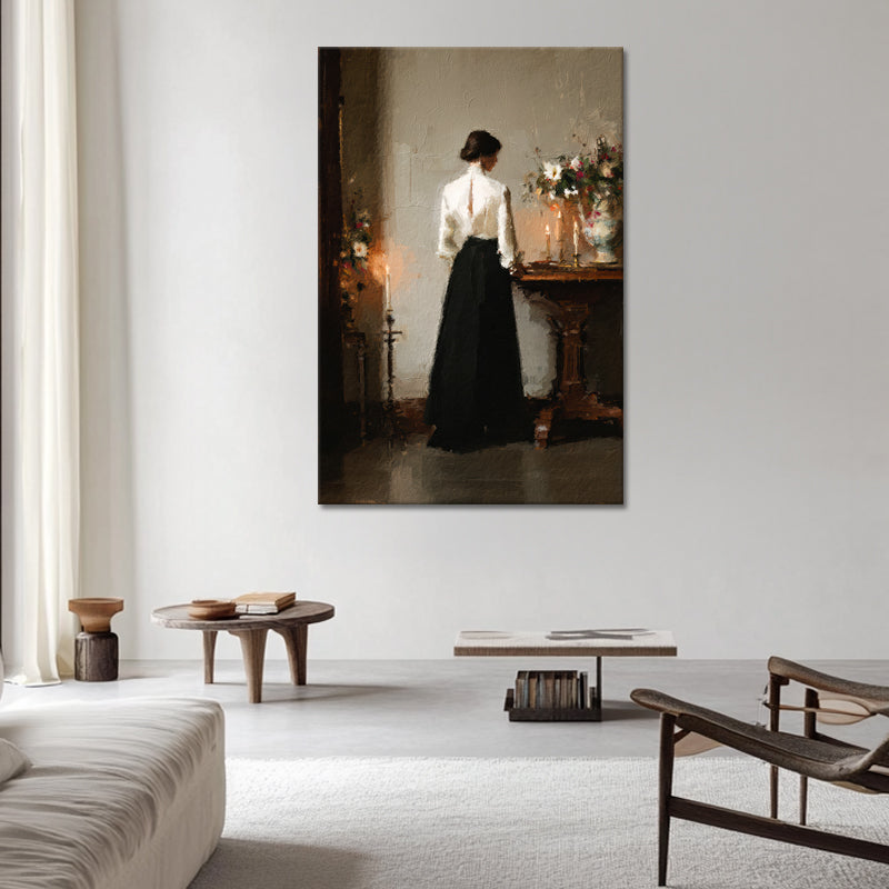 Frau in weißer Bluse