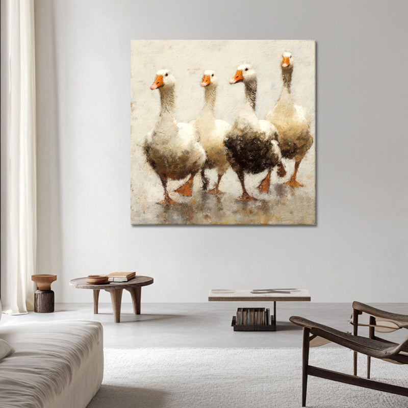 Vier Gänse