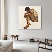 Expressives Porträt – Egon Schiele (Inspiration)