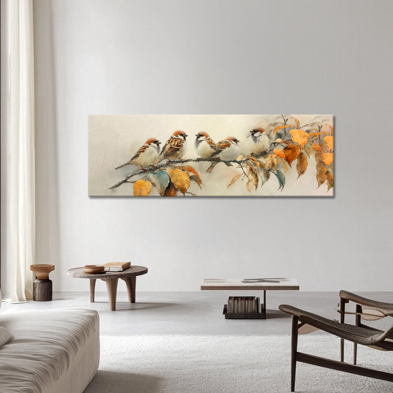 Panorama Vögel auf Ast
