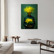 Vrouw met Gele Bloemen