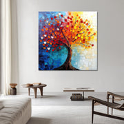 Schilderij kleurrijk Boom III