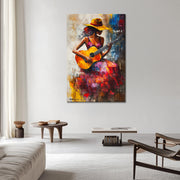 Gitaar Spelende Vrouw