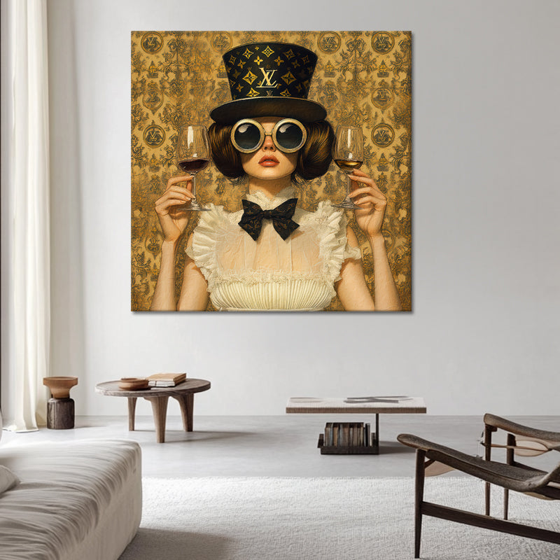 Modische Frau im Louis-Vuitton-Stil I