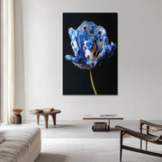 Tulp in delfts blauw stijl