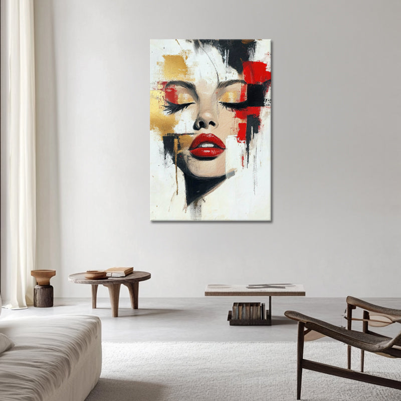 Abstract schilderij gezicht II