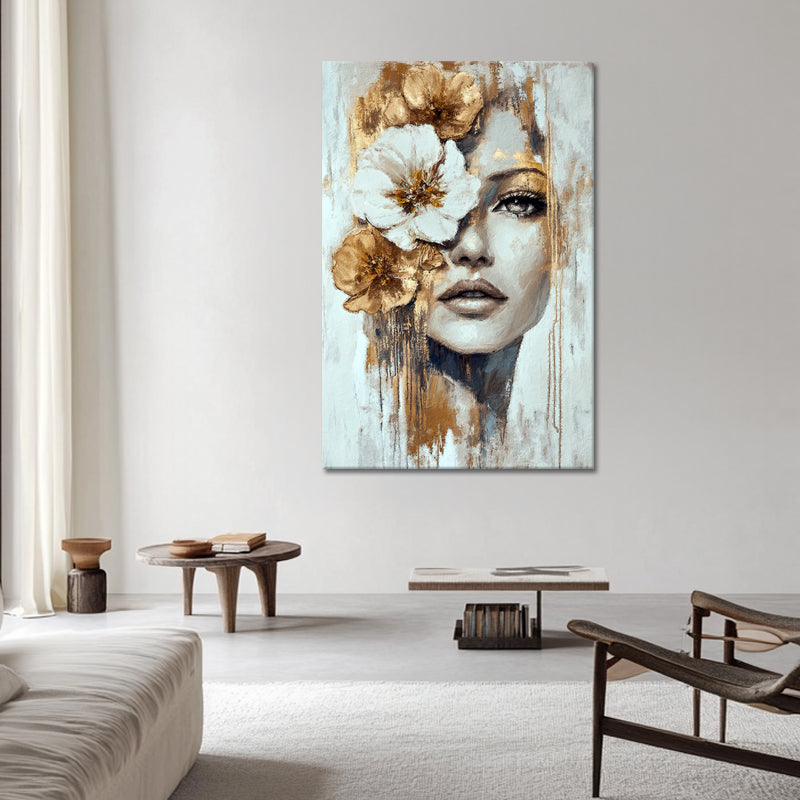 Goldene Blumenfrau