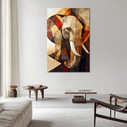 Elefant im Kubismus-Stil