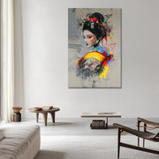 Graffiti asiatische Frau im Kimono I