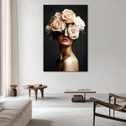 Vrouw met rozen