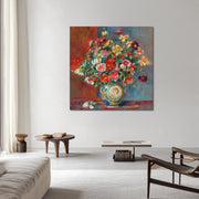Mit Blumen - Pierre-Auguste Renoir