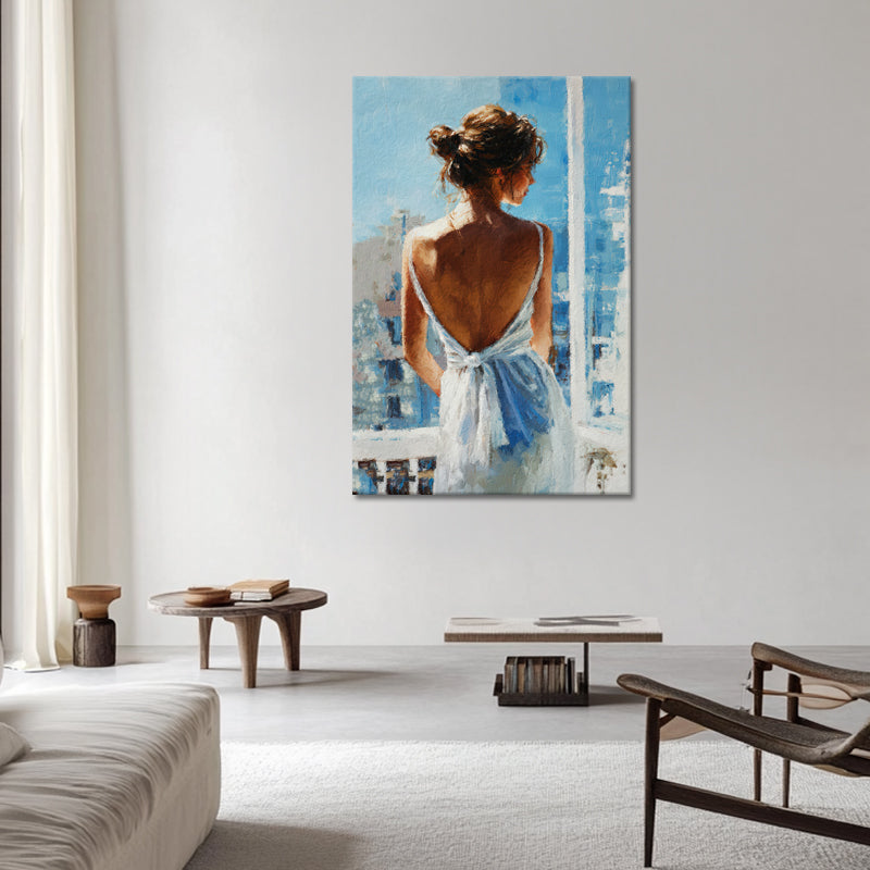 Elegante vrouw wit