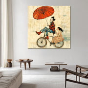 Koppel op fiets