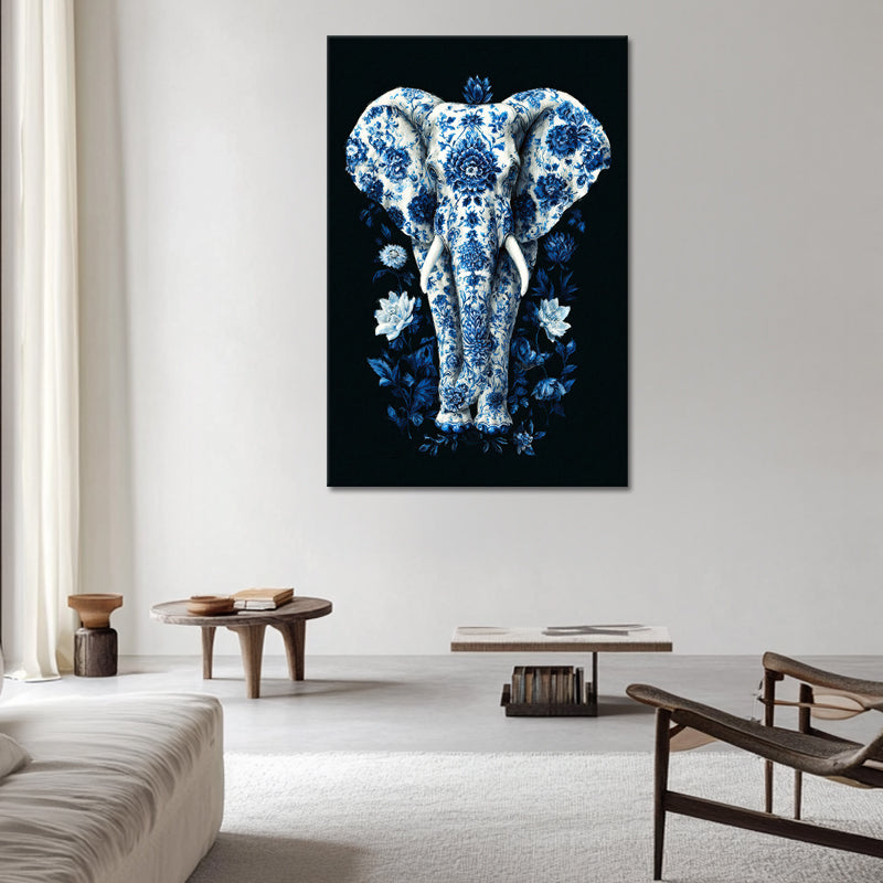 Elefant in Delfter Blau