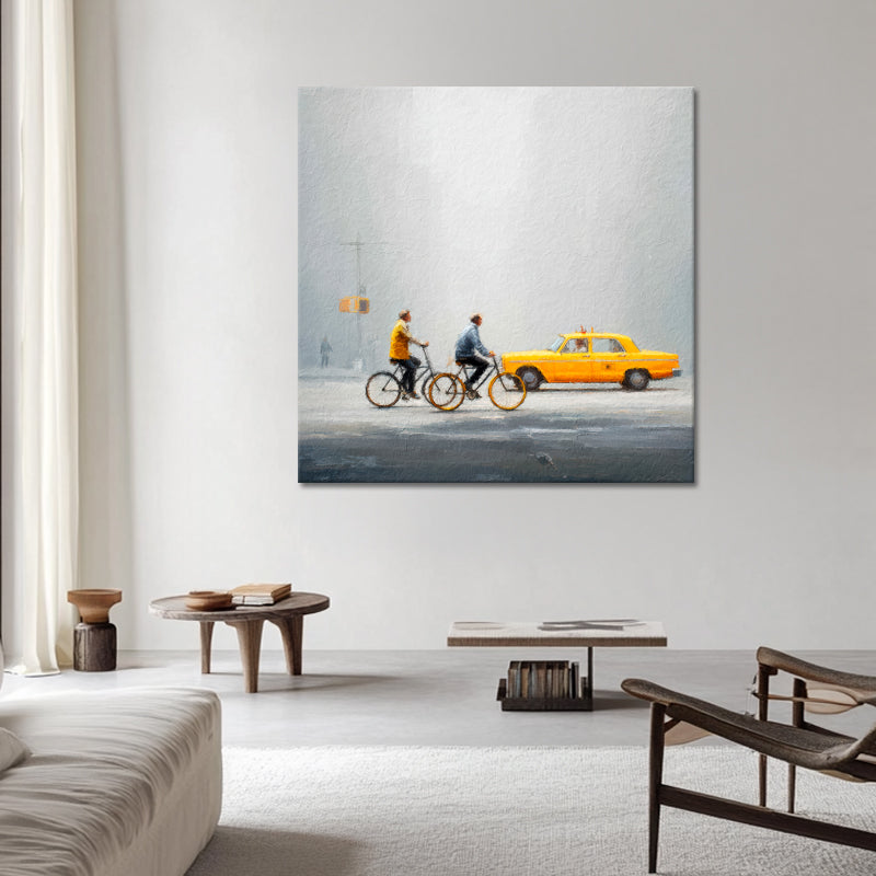 Stad fietsers kunst