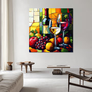 Wein im kubistischen Stil