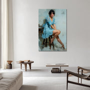 Blaue Kleid-Eleganz