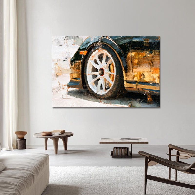 Goud Zwarte Porsche