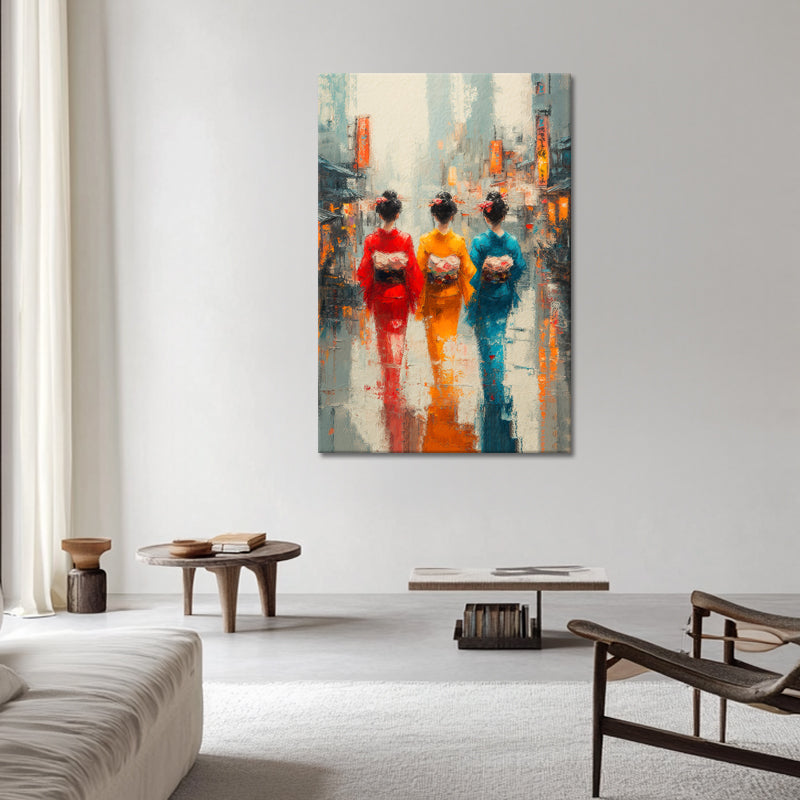 Drie Vrouwen Kimono