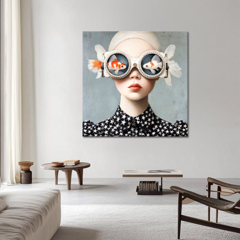 Vrouw Portret met Vissen