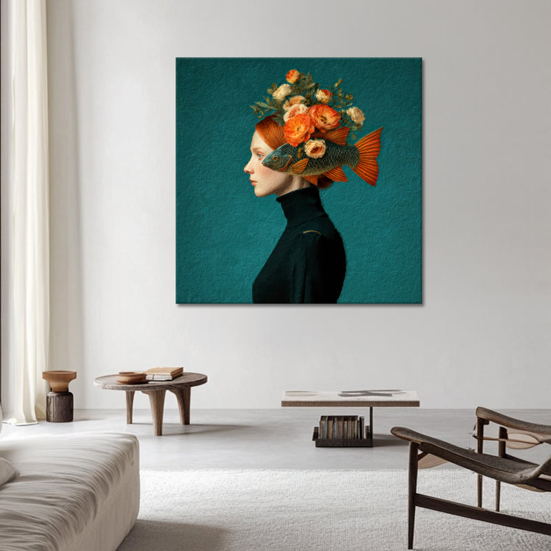 Vrouw met Oranje Haar