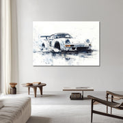 Zwart wit Porsche