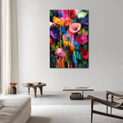kunstwerk kleurrijke bloemen