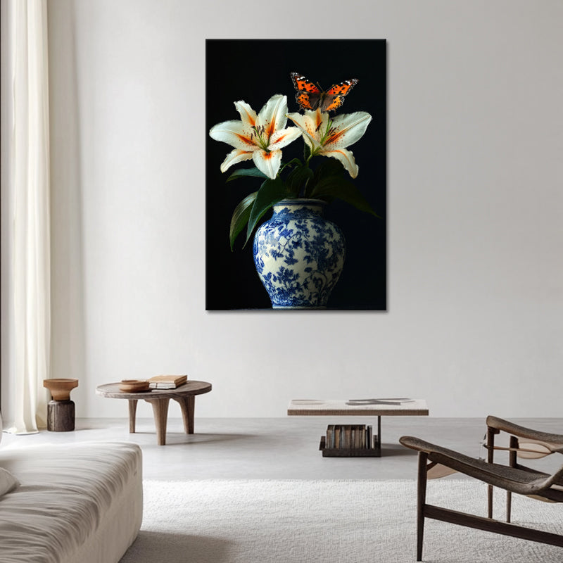 Porseleinen Vaas met bloemen II