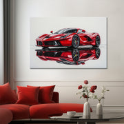 Schilderij Ferrari rood