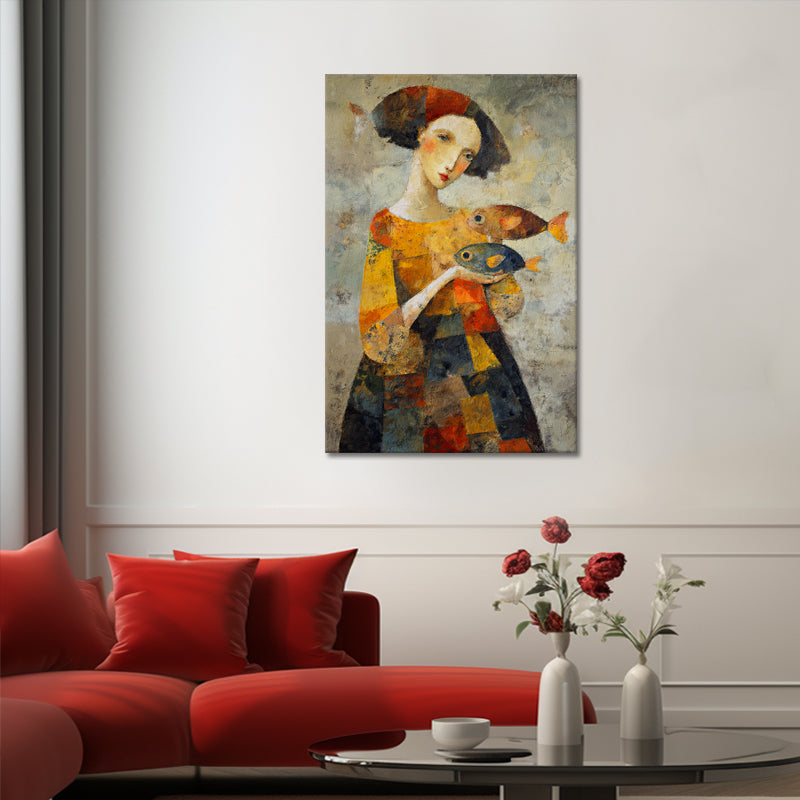 Vrouw en Vis Kunst