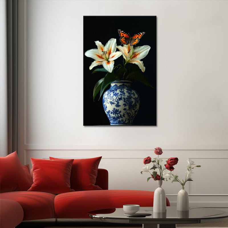 Porseleinen Vaas met bloemen II