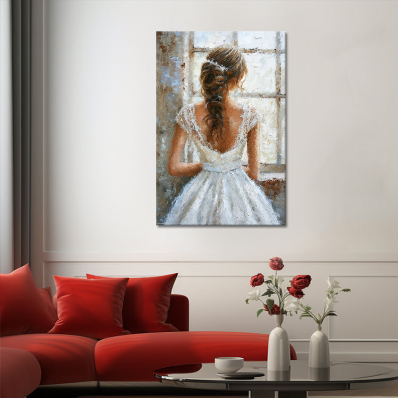 Elegante Vrouw In Wit