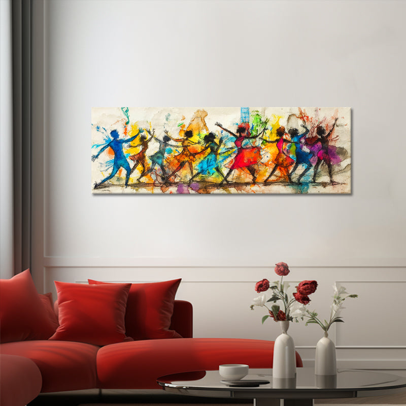 Kunstwerk farbenfrohe Tänzerin