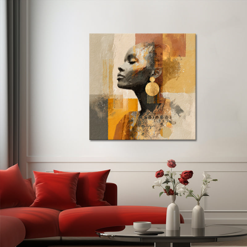 Afrikanische Frau in Gold