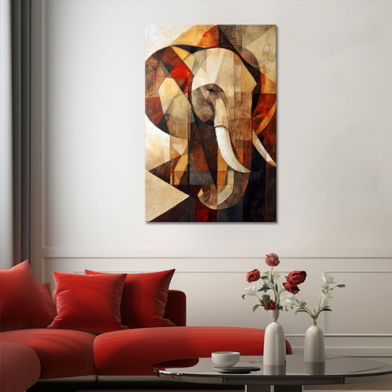 Elefant im Kubismus-Stil