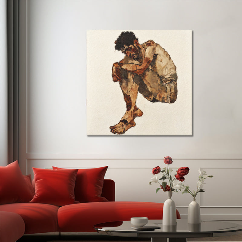 Expressives Porträt – Egon Schiele (Inspiration)