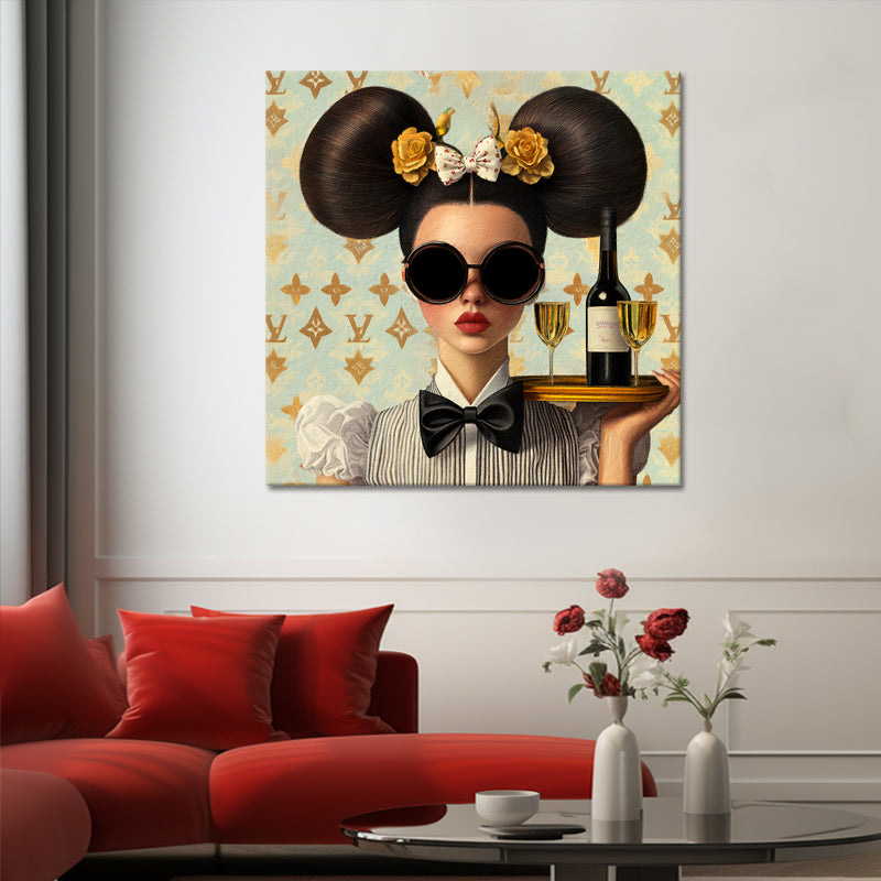 Modische Frau im Louis-Vuitton-Stil II
