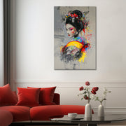 Graffiti asiatische Frau im Kimono I