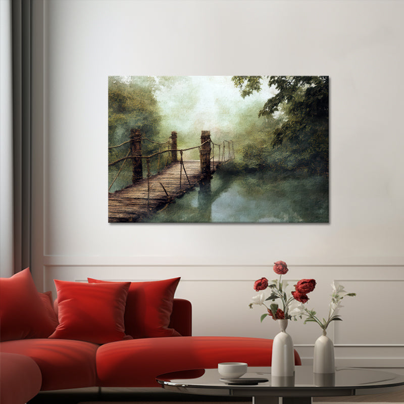 Stille Brücke über Wasser
