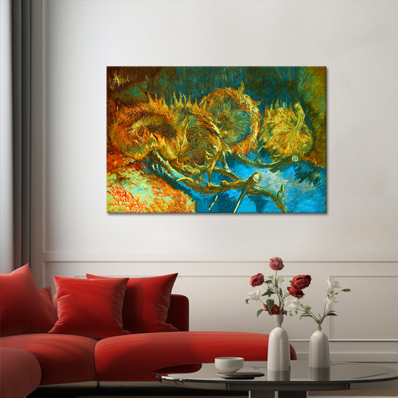 Stillleben mit vier Sonnenblumen – Van Gogh
