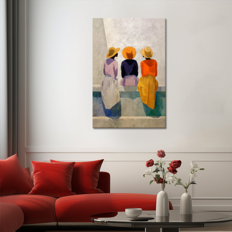 Drie vrouwen met brede hoeden III