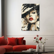 Vrouw met Hoed – Collage Kunst