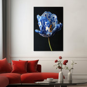 Tulp in delfts blauw stijl