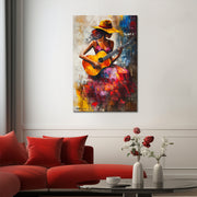 Gitaar Spelende Vrouw