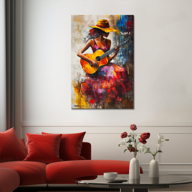 Gitaar Spelende Vrouw